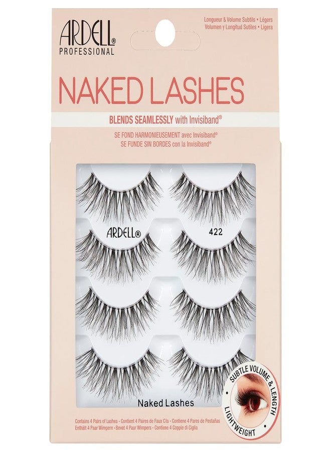 Ardell Strip Lashes Naked Lashes #422 - Invisiband, Comfortable False Eyelashes, 2 Pack - Image 1